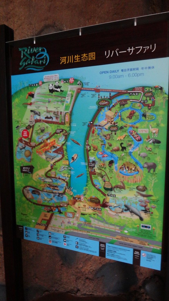 Mapinha para localização no River Safari