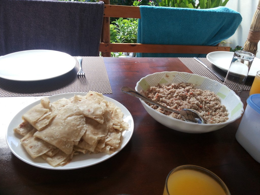 Café da manhã típico maldívio