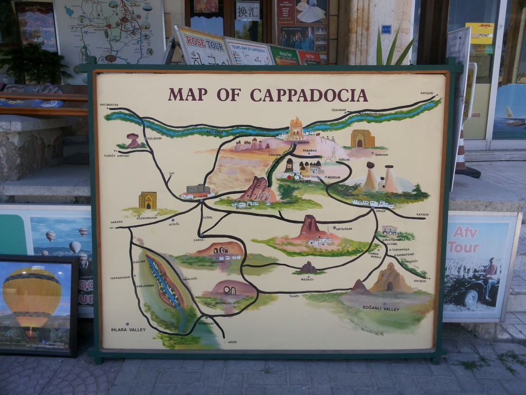 Mapa da Capadócia